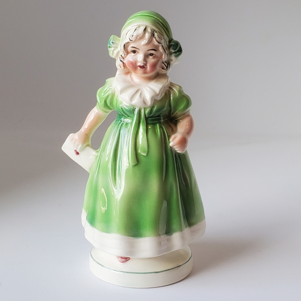 Katzhutte German Antique Porcelain Girl with a Letter Figurine EUC